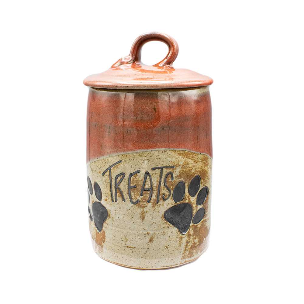 Dog Treat Jar, custom pottery deals dog treat canister made to order